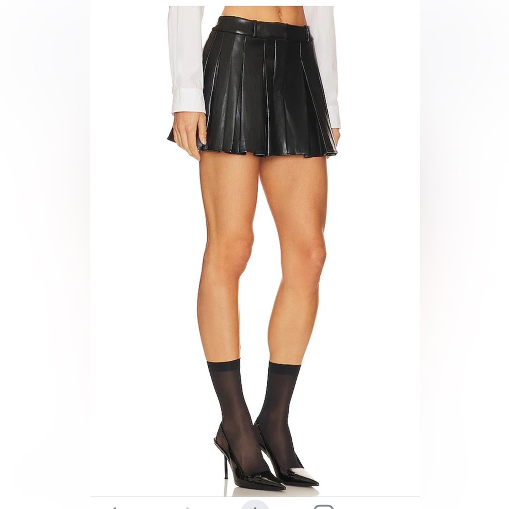 Amanda Uprichard Vegan Leather Miniskirt